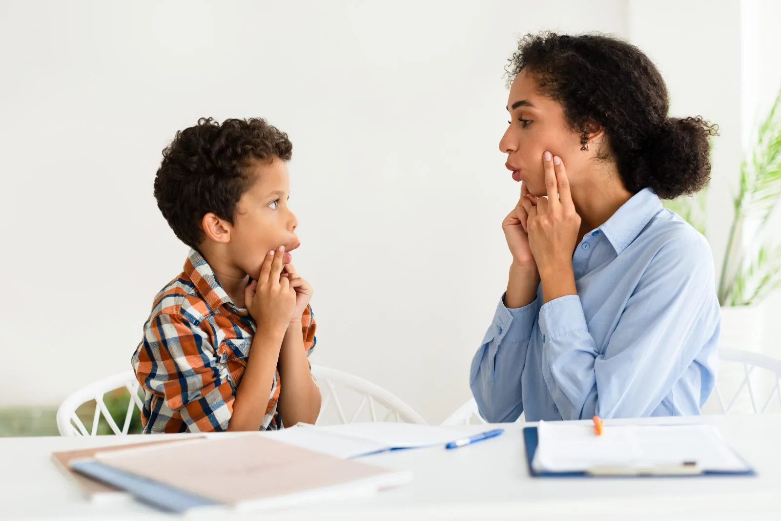 Speech therapy session